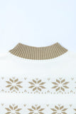 Christmas Snowflake High Neck Knit Sweater