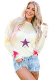 Colorful Star Pattern Loose Sweater