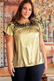 Copper Textured Oversize Foil T-Shirt