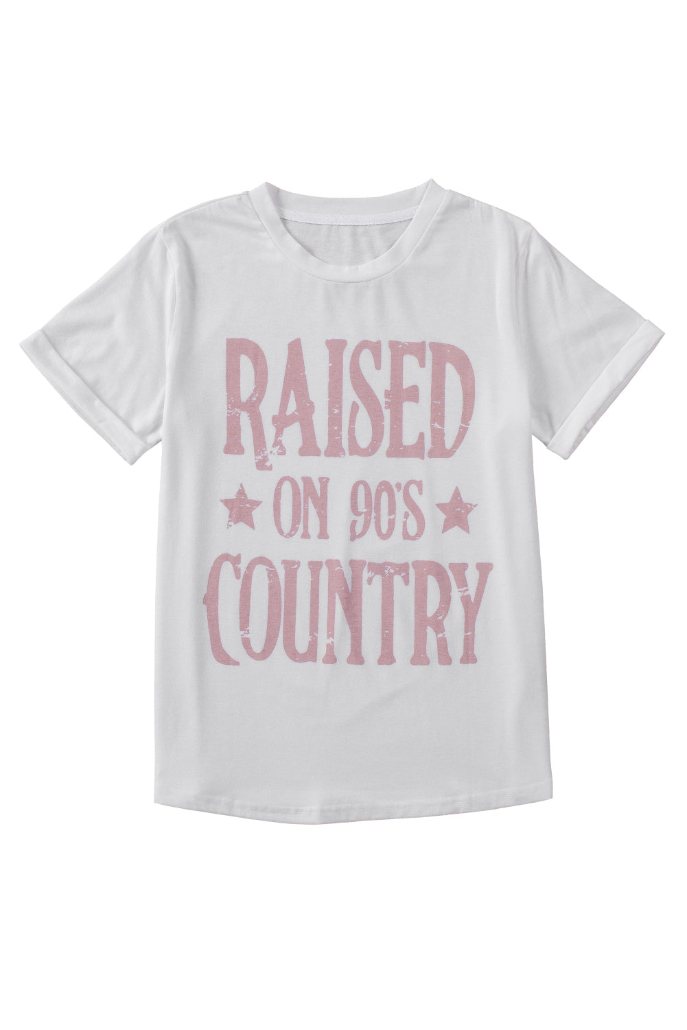 T-shirt graphique country blanc élevé sur les années 90