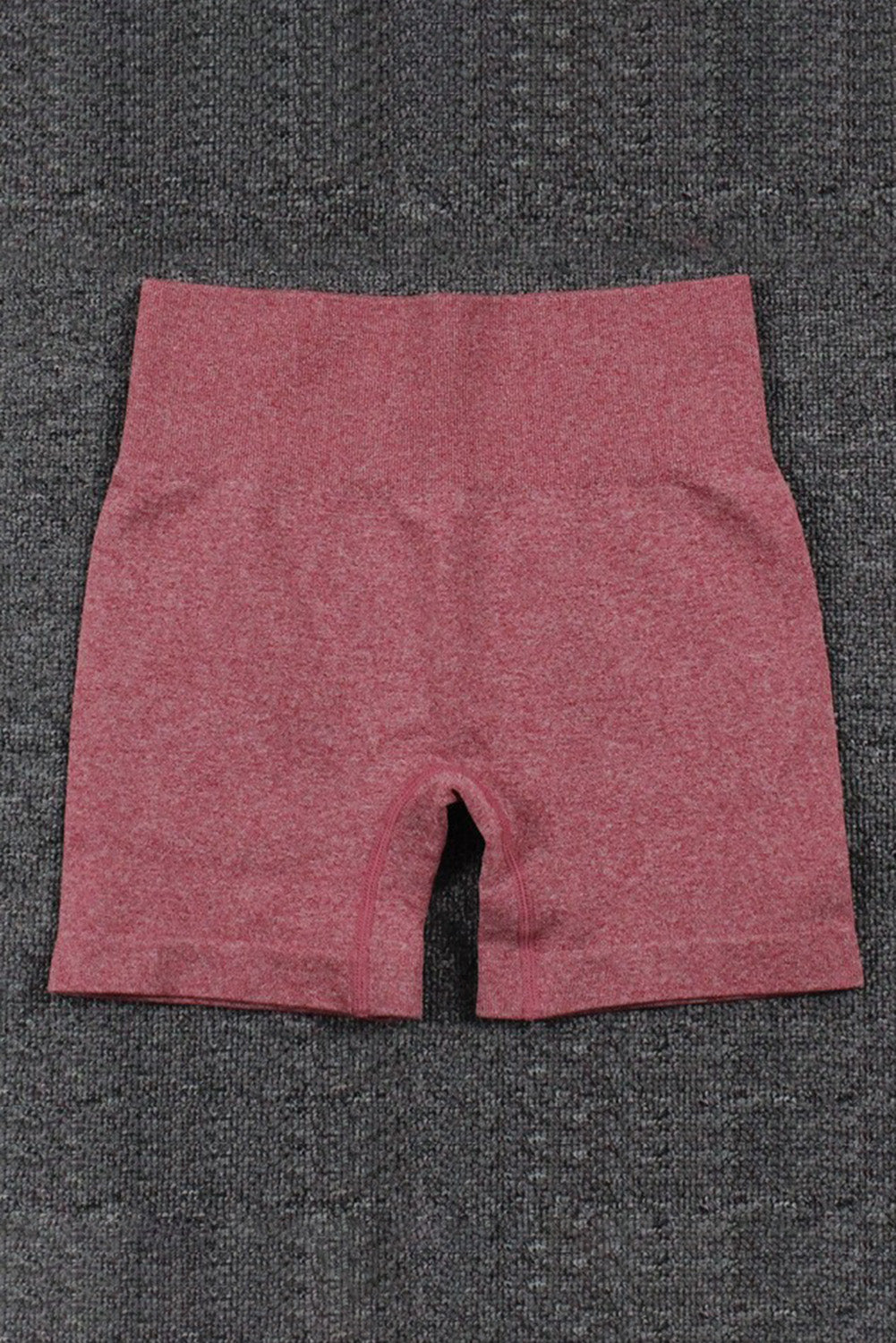 Solid Color High Waist Sports Active Shorts