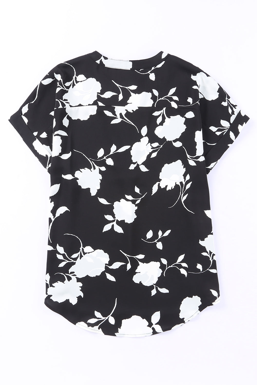 Apricot Floral Printed Short Sleeve Blouse