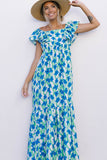 Boho Floral Print Maxi Dress