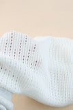 Hollow-out Knitted Short Sleeve T Shirt