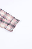 Plaid Patchwork Chest Pockets Oversized Shirt Jacket