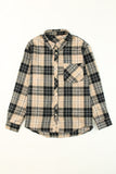 Plaid Pocket Buttoned Long Sleeve Shirt