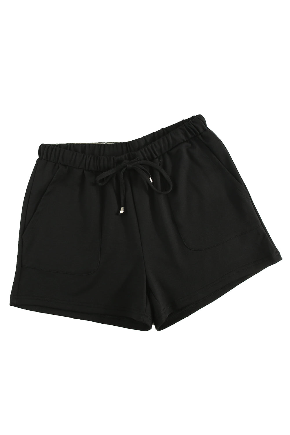 Drawstring Elastic Waist Pocketed Shorts