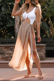 Sheer Maxi Beach Cover up with Split