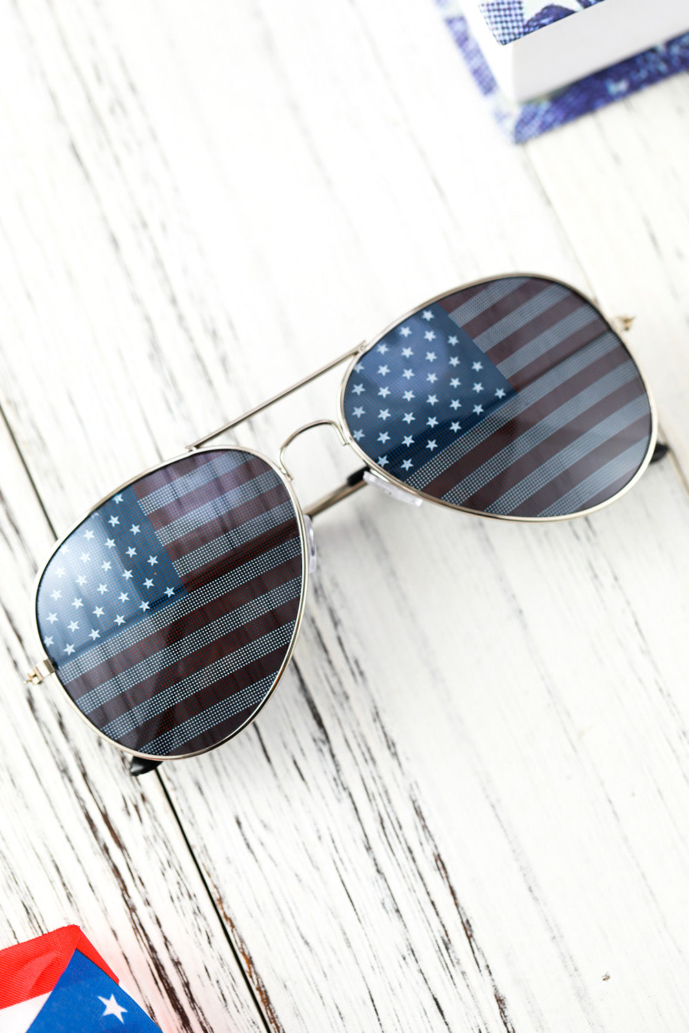 American Flag Lens Aviator Sunglasses