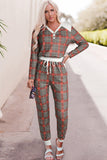 Plaid Brushed 2pcs Loungewear Set