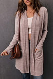 Tunic Back Open Front Cardigan with Pockets