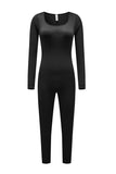 Scoop Neck Long Sleeve Seamless Yoga Jumpsuit