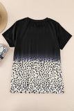 Gradient Leopard Lace V Neckline Tank Top