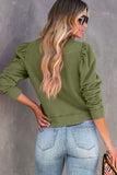 Gray Vintage Washed Puff Sleeve Sweatshirt