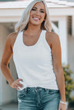 Scoop Neck Basic Solid Tank Top