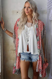 Wild Rose Floral Animal Print Kimono