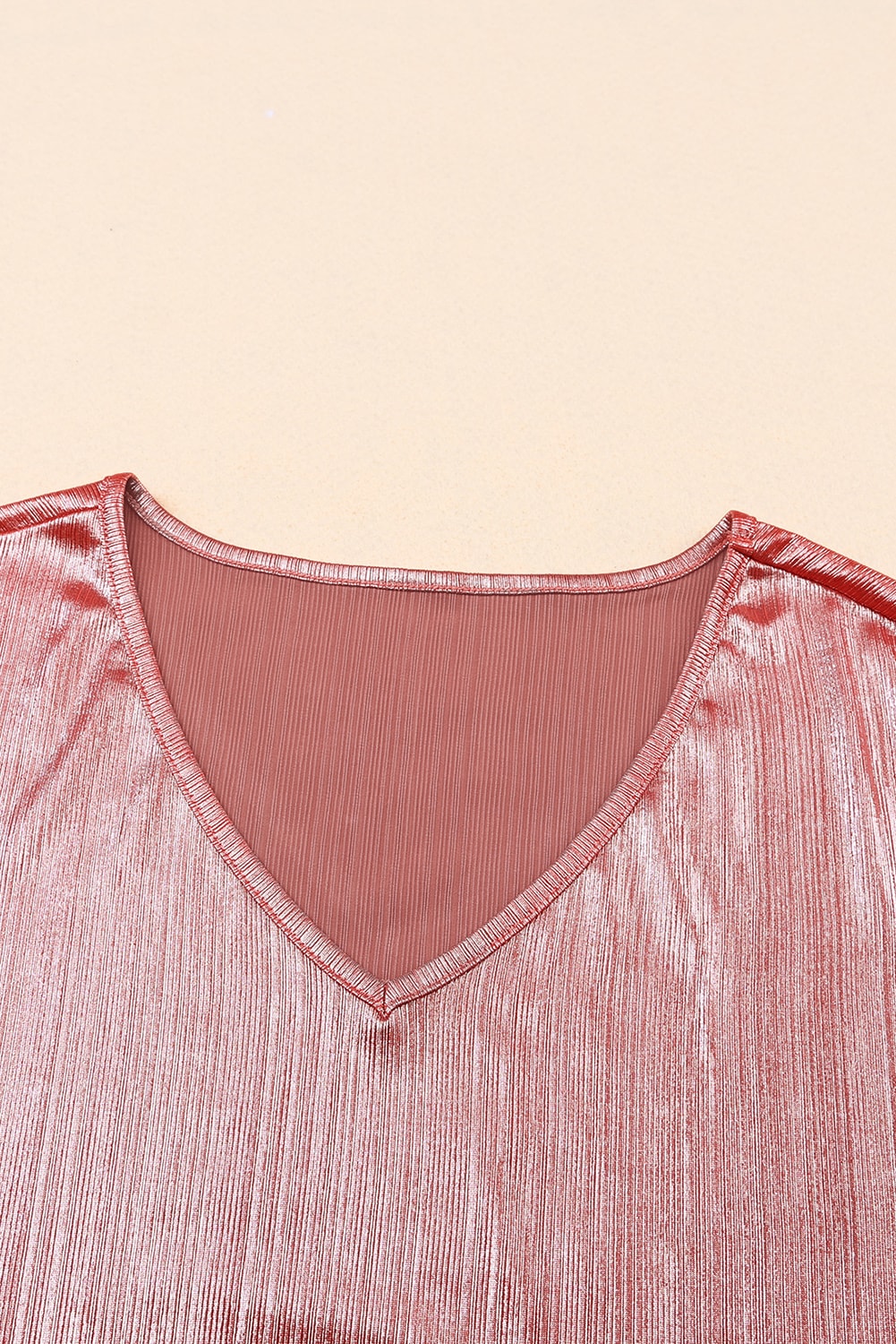 Copper Textured Oversize Foil T-Shirt