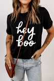 T-shirt graphique noir hey boo Wordart