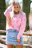 Pink Western Cowboy Boot Sweater