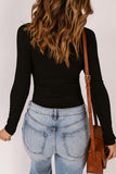 Strappy Hollow-out Long Sleeve Knit Top