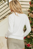 White Thankful Ivory Embroidered Sweater