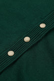 Lightweight Knit Ribbed Trim Snap Button Cardigan