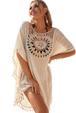 Boho Crochet Tasseled Oversized Beach Cover Up