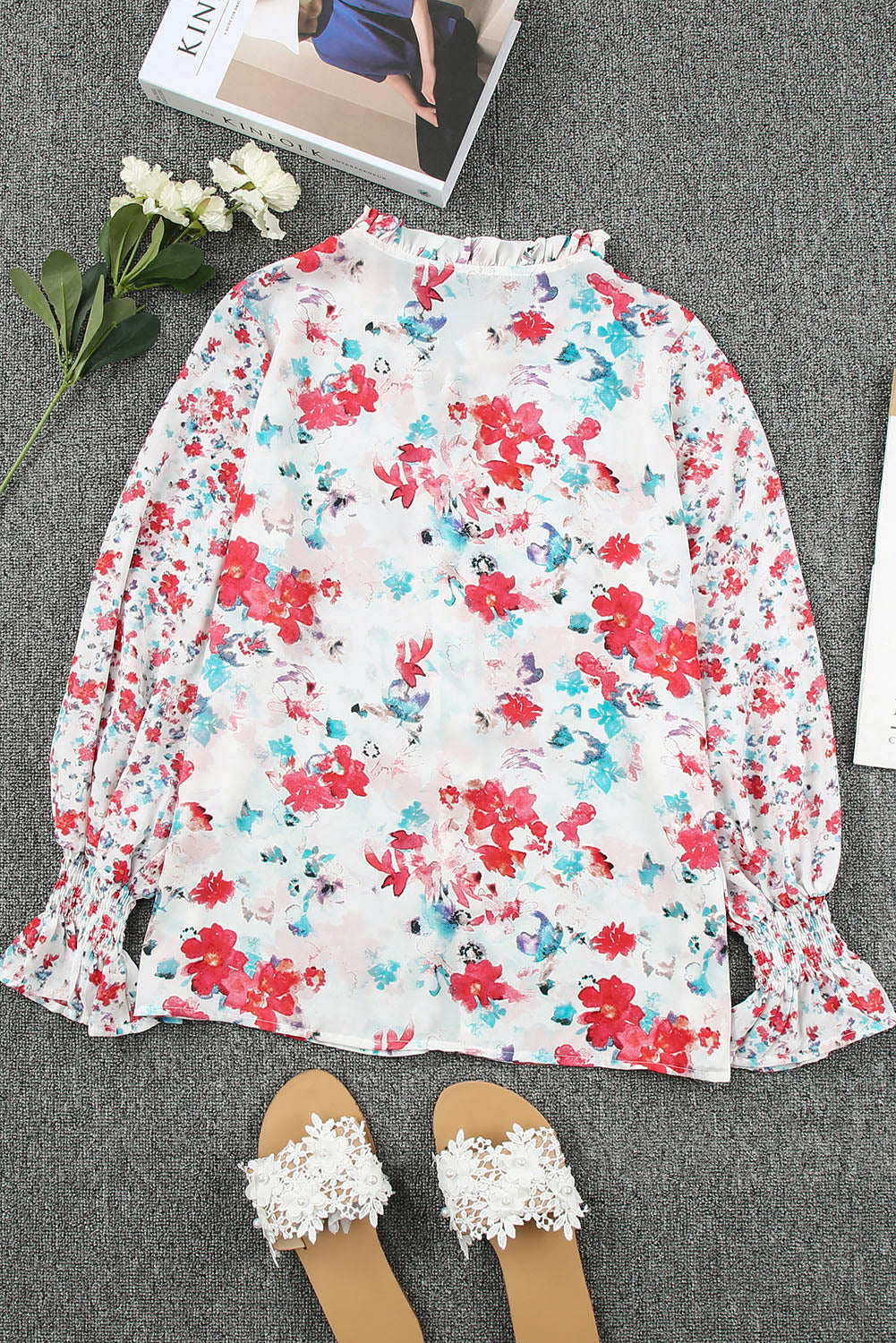 Blouse smockée florale Cakewalk 