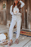 Long Sleeve Pullover and Jogger Pants Lounge Set