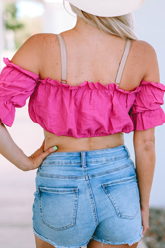 Boho Frilled Off The Shoulder Blouse