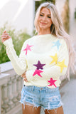 Colorful Star Pattern Loose Sweater