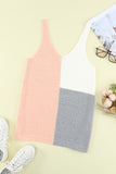 Color Block Knitted Tank Top