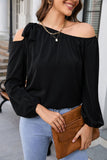 Knotted Asymmetric Off Shoulder Blouse