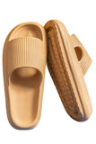 Hollow-out Thick Soled Slip On Slippers