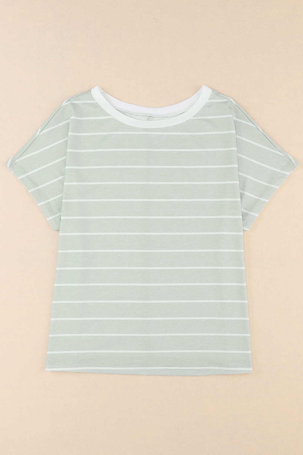 Stripe Short Sleeve Round Neck T-Shirt