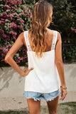 Solid Lace Splicing Tank Top