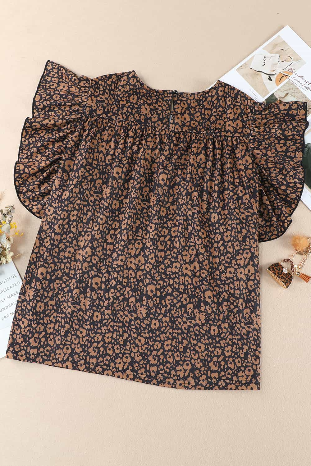 Plus Size Smocked Floral Blouse