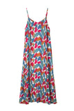 Abstract Print Spaghetti Straps Maxi Dress