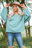 Split V Neck Dolman Top