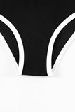 2pcs Contrast Trim Active Bikini Swimsuit