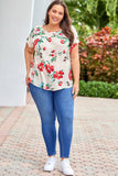 Plus Size Floral Print T-shirt