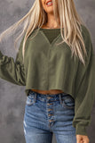 Drop Shoulder Cropped Sweatshirt