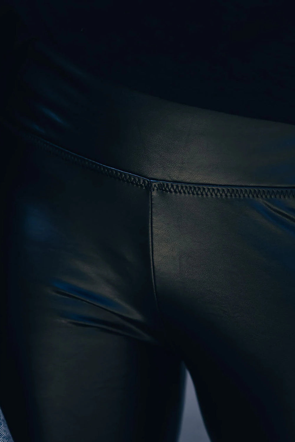 Faux Leather High Waist Leggings