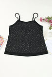 Adjustable Straps Rhinestone Tank Top