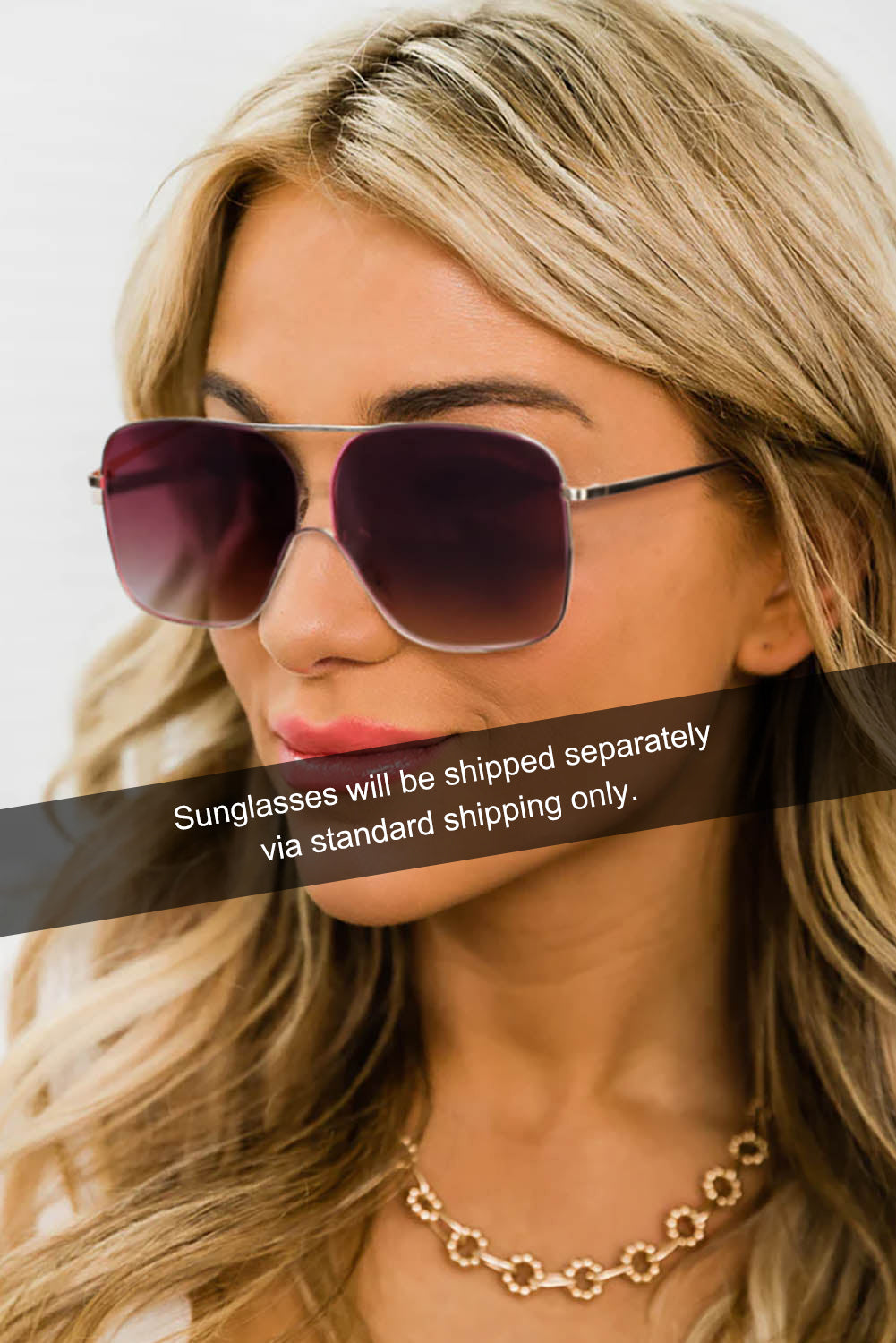 Gradient Colors Tinted Lens Oversized Sunglasses