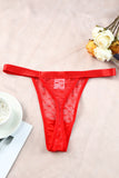 Heart Pattern Dotty Mesh Valentines Sexy Panties