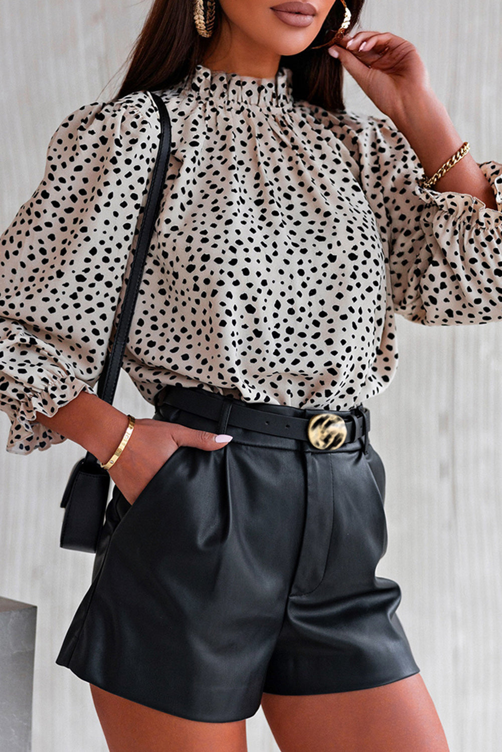 Red Leopard Print Round Neck Tank Top