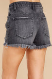 Distressed Frayed Denim Shorts