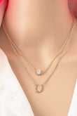 Gold Horseshoe Layered Chopped Necklace