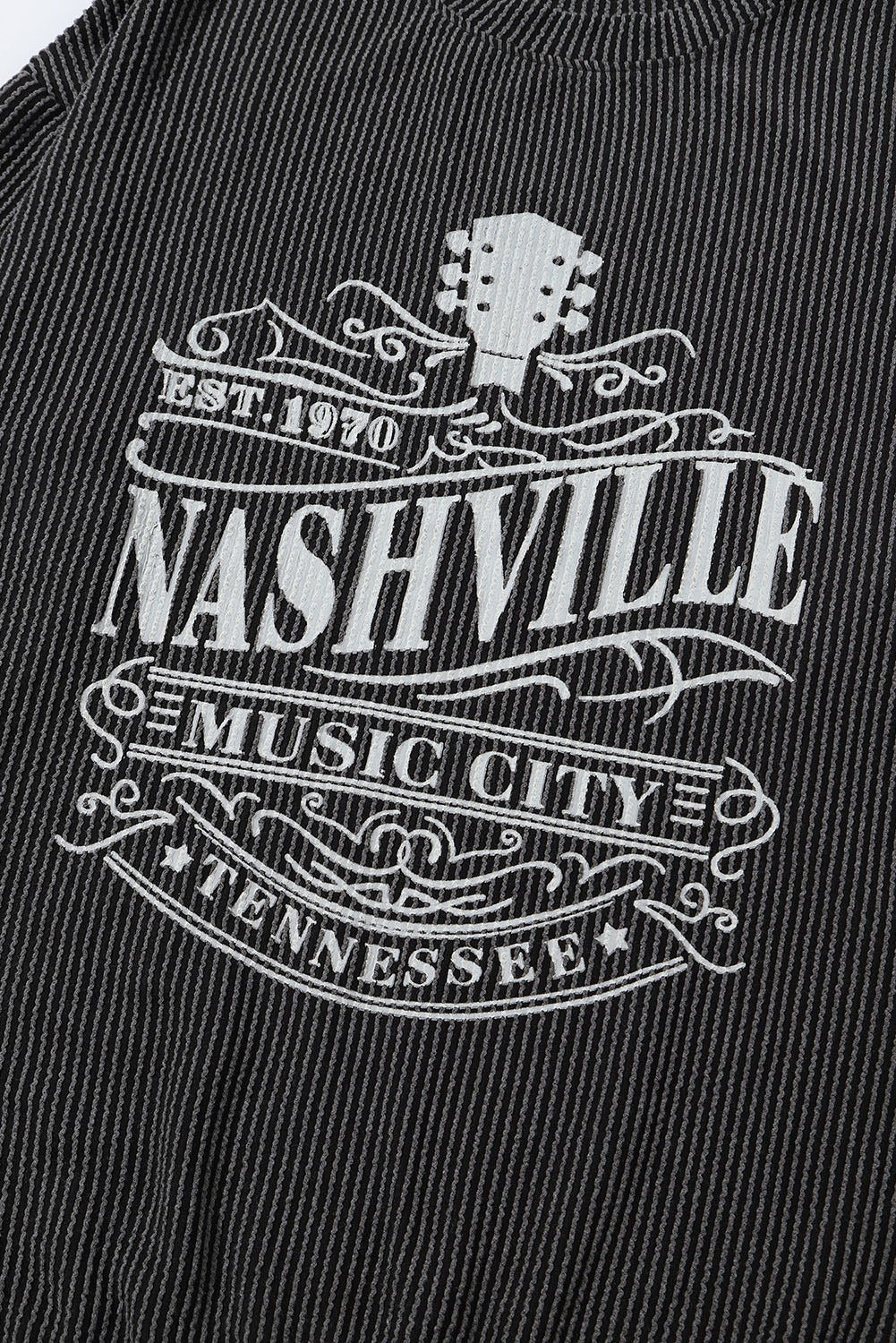 Sweat-shirt graphique filaire NASHVILLE MUSIC CITY abricot